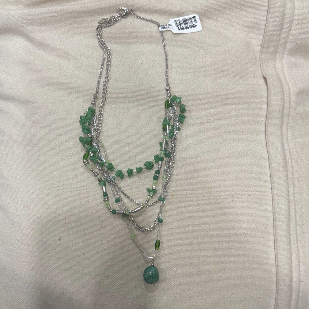 Elegant Green Beaded Necklace